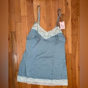 Blue Lace Trim Nightgown
